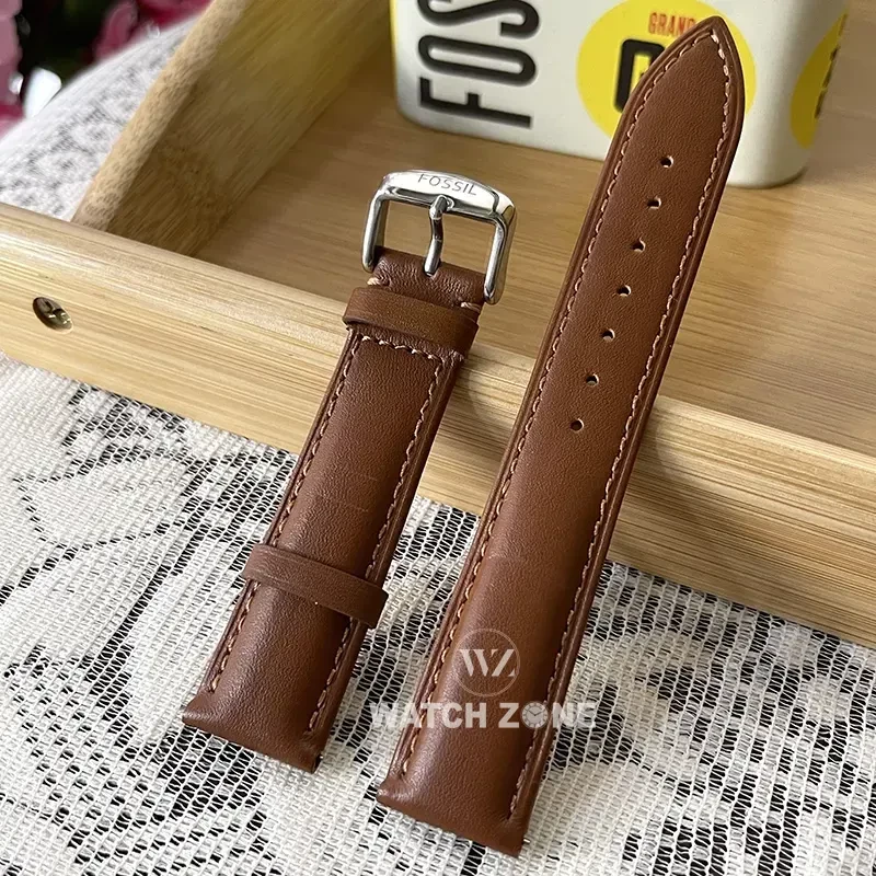 Fossil 20mm Brown Genuine Leather Watch Strap